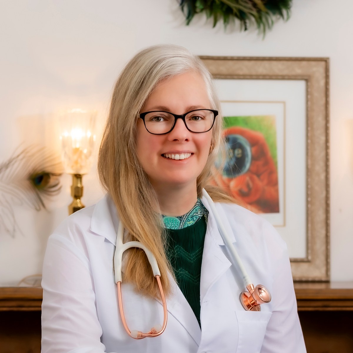 Dr. McSwain smiling in clinic