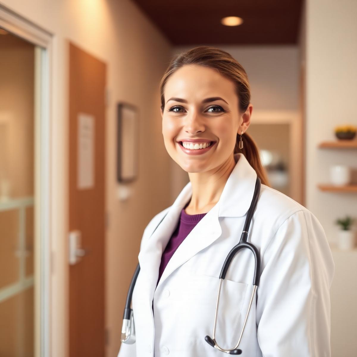 Dr. McSwain smiling in clinic